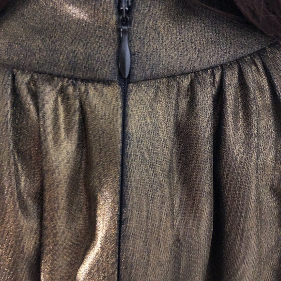 Antonio Melani Bronze And Gold Halter Dress With Sequins, Size 6 - Picture 5 of 11